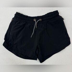 Athleta Girl - Black Elastic-Waist Athletic Shorts with Drawstring